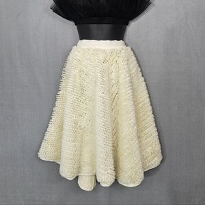 New H&M Boucle Sz 0 Textured Raw 3D Statement puffy ivory haute couture